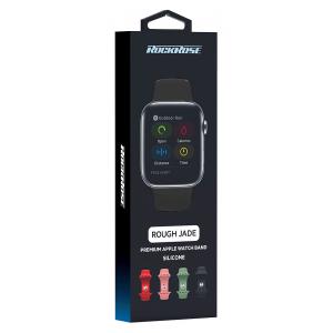 ROCKROSE band σιλικόνης Rough Jade για Apple Watch 42/44mm, μαύρο | Mobile Συσκευές | elabstore.gr
