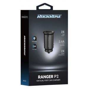 ROCKROSE φορτιστής αυτοκινήτου Ranger P2, 2x USB, 12W, 2.4A, μαύρος | eLabstore.gr ROCKROSE φορτιστής αυτοκινήτου Ranger P2, 2x USB, 12W, 2.4A, μαύρος | Αξεσουάρ κινητών | elabstore.gr