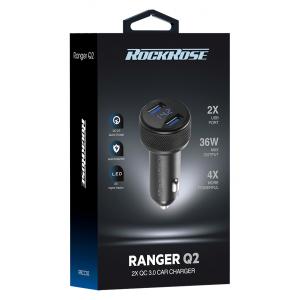 ROCKROSE φορτιστής αυτοκινήτου Ranger Q2, 2x USB, Display, 36W, μαύρος | eLabstore.gr ROCKROSE φορτιστής αυτοκινήτου Ranger Q2, 2x USB, Display, 36W, μαύρος | Αξεσουάρ κινητών | elabstore.gr