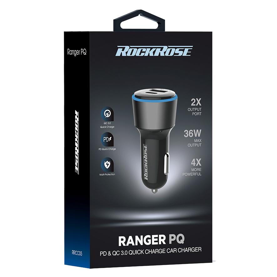 ROCKROSE φορτιστής αυτοκινήτου Ranger PQ, 2x USB, 36W, 3A, μαύρος | eLabstore.gr ROCKROSE φορτιστής αυτοκινήτου Ranger PQ, 2x USB, 36W, 3A, μαύρος | Αξεσουάρ κινητών | elabstore.gr