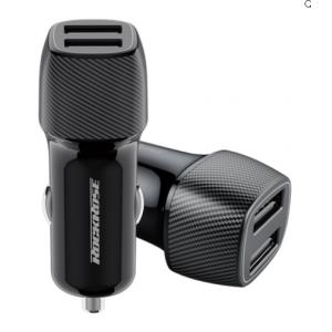 ROCKROSE φορτιστής αυτοκινήτου Safari P2, 2x USB, 12W, 2.4A, μαύρο | Αξεσουάρ κινητών | elabstore.gr