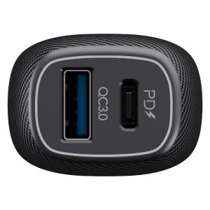 ROCKROSE φορτιστής αυτοκινήτου Safari PQ, 2x USB, 3.0, 36W, 3A, μαύρος | Αξεσουάρ κινητών | elabstore.gr