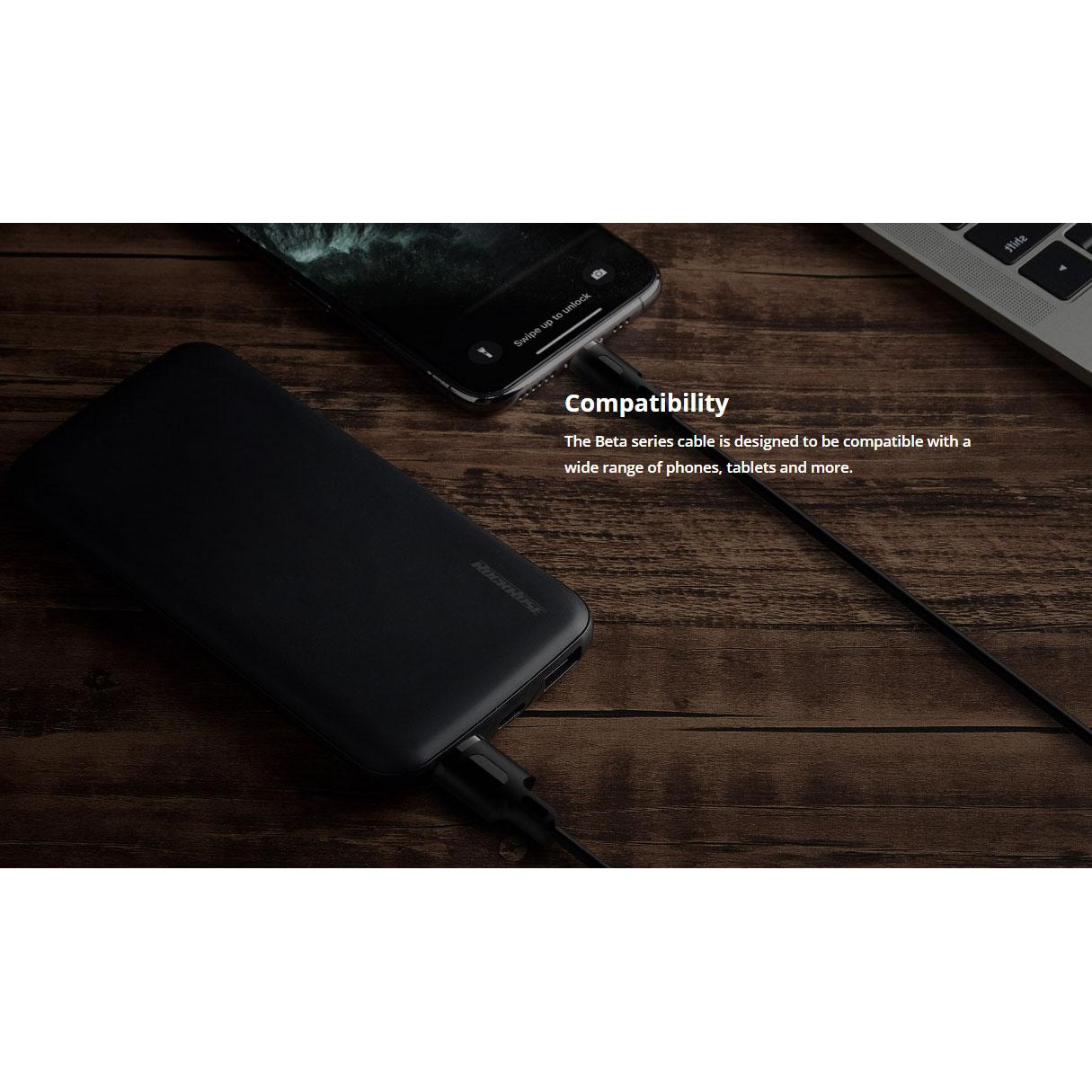 ROCKROSE καλώδιο USB σε Lightning Beta AL, 2.4A 12W, 1m, μαύρο | eLabstore.gr ROCKROSE καλώδιο USB σε Lightning Beta AL, 2.4A 12W, 1m, μαύρο | Αξεσουάρ κινητών | elabstore.gr