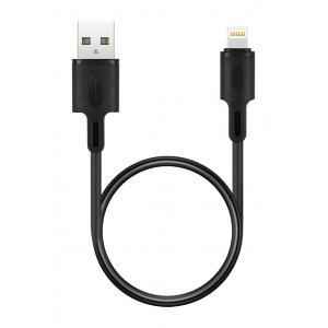 ROCKROSE καλώδιο USB σε Lightning Beta AL Mini, 2.4A 12W, 30cm, μαύρο | Αξεσουάρ κινητών | elabstore.gr