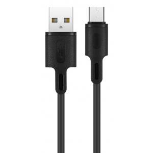 ROCKROSE καλώδιο USB σε Micro USB Beta AM, 2.4A 12W, 1m, μαύρο | Αξεσουάρ κινητών | elabstore.gr