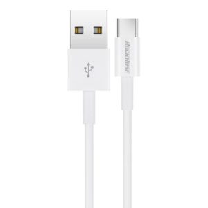 ROCKROSE καλώδιο USB σε USB Type-C Zeta AC, 2.4A 12W, 1m, λευκό | Αξεσουάρ κινητών | elabstore.gr