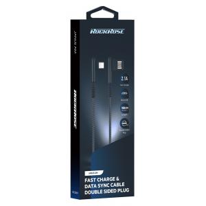 ROCKROSE καλώδιο USB σε Micro USB Janus AM, 2.1A, 1m, μαύρο | eLabstore.gr ROCKROSE καλώδιο USB σε Micro USB Janus AM, 2.1A, 1m, μαύρο | eLabstore.gr
