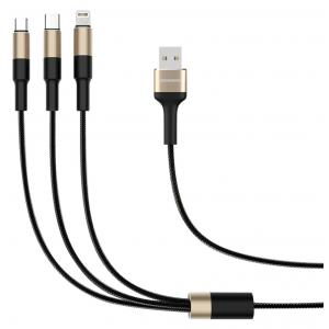 ROCKROSE καλώδιο USB σε Micro/Type-C/Lightning Acacia, 1m, χρυσό-μαύρο | eLabstore.gr ROCKROSE καλώδιο USB σε Micro/Type-C/Lightning Acacia, 1m, χρυσό-μαύρο | Αξεσουάρ κινητών | elabstore.gr