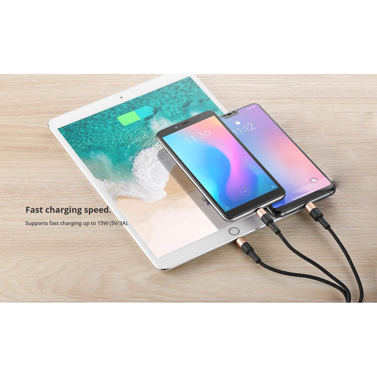 ROCKROSE καλώδιο USB σε Micro/Type-C/Lightning Acacia, 1m, χρυσό-μαύρο | eLabstore.gr ROCKROSE καλώδιο USB σε Micro/Type-C/Lightning Acacia, 1m, χρυσό-μαύρο | Αξεσουάρ κινητών | elabstore.gr