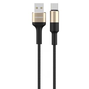 ROCKROSE καλώδιο USB σε USB Type-C Acacia AC, 2.4A 12W, 1m, χρυσό-μαύρο | Αξεσουάρ κινητών | elabstore.gr