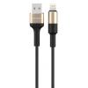 ROCKROSE καλώδιο USB σε Lightning Acacia AL, 2.4A 12W, 1m, χρυσό-μαύρο | Αξεσουάρ κινητών | elabstore.gr