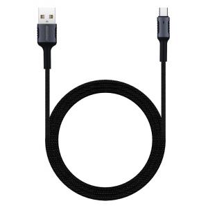 ROCKROSE καλώδιο USB σε USB Type-C Armour AC, 2.4A 15W, 1m, μαύρο-μπλε | eLabstore.gr ROCKROSE καλώδιο USB σε USB Type-C Armour AC, 2.4A 15W, 1m, μαύρο-μπλε | Αξεσουάρ κινητών | elabstore.gr