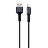 ROCKROSE καλώδιο USB σε USB Type-C Armour AC, 2.4A 15W, 1m, μαύρο-μπλε | Αξεσουάρ κινητών | elabstore.gr