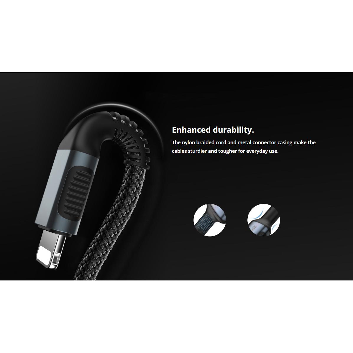 ROCKROSE καλώδιο USB σε USB Type-C Armour AC, 2.4A 15W, 1m, μαύρο-μπλε | eLabstore.gr ROCKROSE καλώδιο USB σε USB Type-C Armour AC, 2.4A 15W, 1m, μαύρο-μπλε | Αξεσουάρ κινητών | elabstore.gr