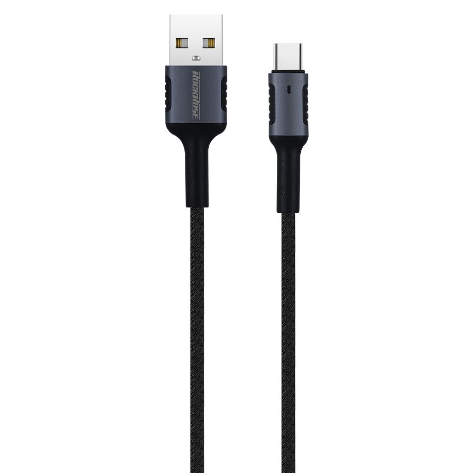 ROCKROSE καλώδιο USB σε USB Type-C Armour AC, 2.4A 15W, 1m, μαύρο-μπλε | eLabstore.gr ROCKROSE καλώδιο USB σε USB Type-C Armour AC, 2.4A 15W, 1m, μαύρο-μπλε | Αξεσουάρ κινητών | elabstore.gr