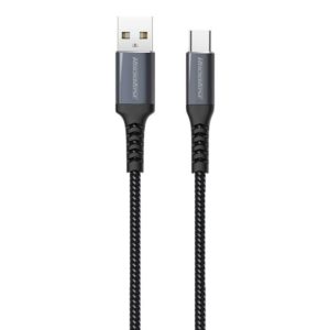 ROCKROSE καλώδιο USB σε USB Type-C Powerline AC, 3A 15W, 1m, μαύρο-μπλε | Αξεσουάρ κινητών | elabstore.gr