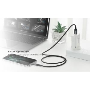 ROCKROSE καλώδιο USB σε Lightning Powerline AL, 3A 15W, 1m, μαύρο-μπλε | Αξεσουάρ κινητών | elabstore.gr