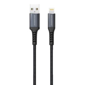 ROCKROSE καλώδιο USB σε Lightning Powerline AL, 3A 15W, 1m, μαύρο-μπλε | Αξεσουάρ κινητών | elabstore.gr