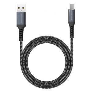 ROCKROSE καλώδιο USB σε Micro USB Powerline AM, 3A 15W, 1m, μαύρο-μπλε | Αξεσουάρ κινητών | elabstore.gr