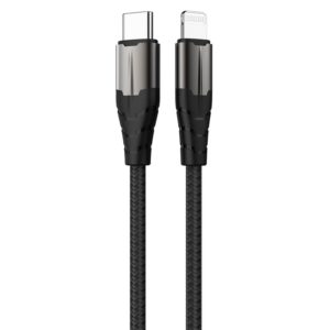 ROCKROSE καλώδιο Type-C σε Lightning Knight CL, 18W, 1m, μαύρο-γκρι | Αξεσουάρ κινητών | elabstore.gr