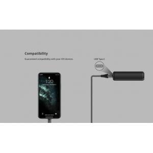 ROCKROSE καλώδιο USB σε Lightning Knight AL, 2.4A 12W, 1m, μαύρο-γκρι | Αξεσουάρ κινητών | elabstore.gr