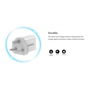 ROCKROSE φορτιστής τοίχου για πρίζα UK Casa A2, 2x USB, 2.4A 12W, λευκός | Αξεσουάρ κινητών | elabstore.gr