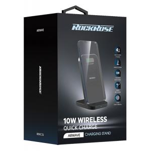 ROCKROSE ασύρματος φορτιστής Airwave, 10W, μαύρος | Αξεσουάρ κινητών | elabstore.gr