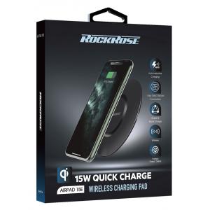 ROCKROSE ασύρματος φορτιστής Airpad 15E, PD 15W, μαύρος | Αξεσουάρ κινητών | elabstore.gr