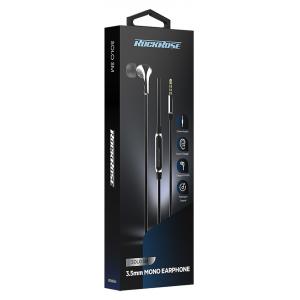 ROCKROSE single earbud με μικρόφωνο Solo SM, 3.5mm, 1.2m, γκρι | Αξεσουάρ κινητών | elabstore.gr