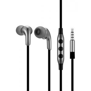 ROCKROSE earphones με μικρόφωνο RRWE05GR, 3.5mm, 1.2m, γκρι | Αξεσουάρ κινητών | elabstore.gr