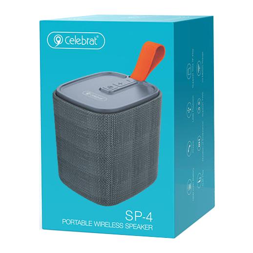 CELEBRAT φορητό ηχείο SP-4, 5W TWS, BT/3.5mm/USB/SD Card, γκρι | eLabstore.gr CELEBRAT φορητό ηχείο SP-4, 5W TWS, BT/3.5mm/USB/SD Card, γκρι - Image 6