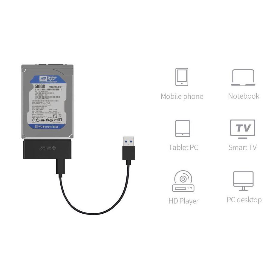 ORICO αντάπτορας SATA σε USB 3.0 για 2.5" HDD/SSD 20UTS, 5Gbps, μαύρος | eLabstore.gr ORICO αντάπτορας SATA σε USB 3.0 για 2.5" HDD/SSD 20UTS, 5Gbps, μαύρος | Συνοδευτικά PC | elabstore.gr