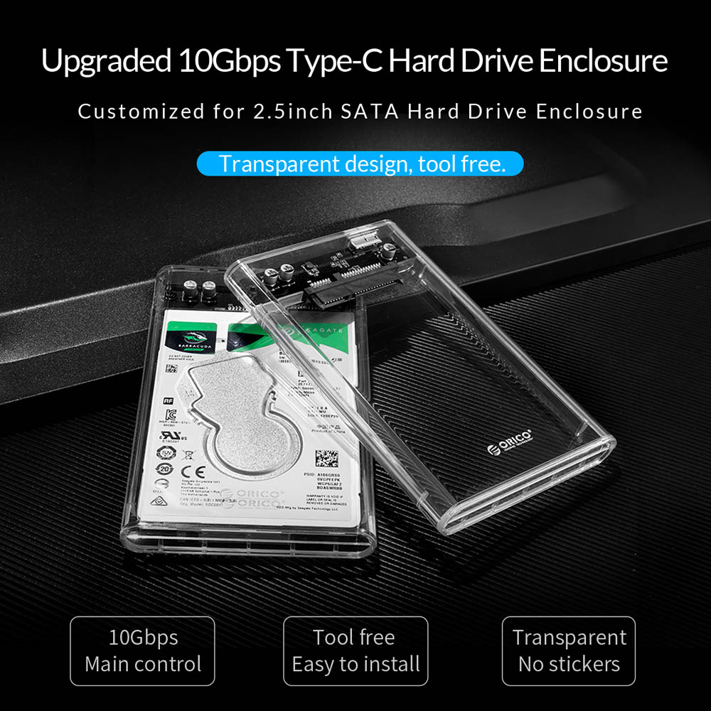 ORICO εξωτερική θήκη για 2.5" HDD 2139C3, USB 3.1, 10Gbps, 4TB, διάφανη | eLabstore.gr ORICO εξωτερική θήκη για 2.5" HDD 2139C3, USB 3.1, 10Gbps, 4TB, διάφανη | Συνοδευτικά PC | elabstore.gr
