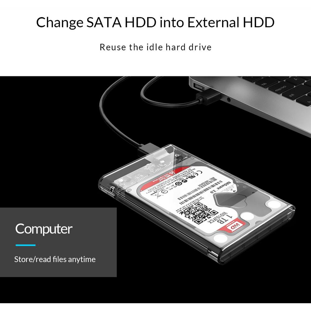 ORICO εξωτερική θήκη για 2.5" HDD 2139C3, USB 3.1, 10Gbps, 4TB, διάφανη | eLabstore.gr ORICO εξωτερική θήκη για 2.5" HDD 2139C3, USB 3.1, 10Gbps, 4TB, διάφανη - Image 6