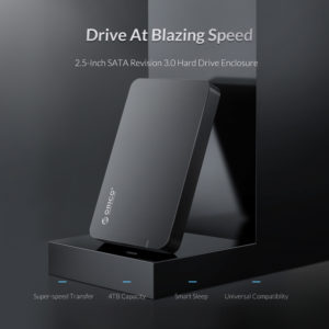 ORICO εξωτερική θήκη για 2.5" HDD 2569S3, USB 3.0, 4TB, 5Gbps, ασημί | Συνοδευτικά PC | elabstore.gr