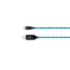 Καλώδιο 3A USB 2.0 σε Type-C Φόρτισης - Data 1m  Μπλε Φωτιζόμενο Well USB/USBC-1BE03-WL | Περιφερειακά | elabstore.gr