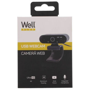 USB Webcam HD4Κ w/microphone 2160P Well 4K01BK-WL | Περιφερειακά | elabstore.gr