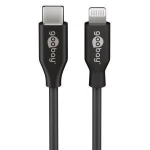 GOOBAY καλώδιο USB Type-C σε Lightning 39424, 7.5W, 1m, μαύρο | Αξεσουάρ κινητών | elabstore.gr