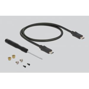 DELOCK θήκη για Μ.2 key B SSD 42003, Type-C, USB3.2 10Gbps, μαύρη | Συνοδευτικά PC | elabstore.gr
