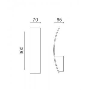 LED φωτιστικό τοίχου 5884, μεταλλικό, 7W, 3000K, λευκό | Φωτισμός | elabstore.gr