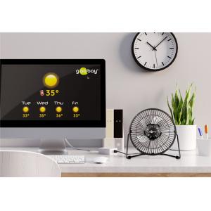 GOOBAY επιτραπέζιος ανεμιστήρας USB 62061, 8", 5 V (DC), μαύρος | Οικιακές & Προσωπικές Συσκευές | elabstore.gr