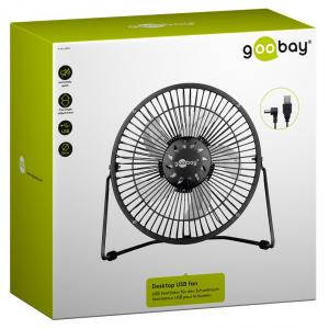 GOOBAY επιτραπέζιος ανεμιστήρας USB 62061, 8", 5 V (DC), μαύρος | Οικιακές & Προσωπικές Συσκευές | elabstore.gr
