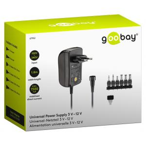 GOOBAY επιτοίχιος φορτιστής 67952, 3V-12V, 18W-1.5A, 6 tips | eLabstore.gr GOOBAY επιτοίχιος φορτιστής 67952, 3V-12V, 18W-1.5A, 6 tips | Τροφοδοσία Ρεύματος | elabstore.gr