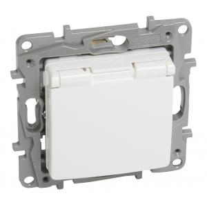 LEGRAND πρίζα 2Π+Τ με κάλυμμα 764532, λευκή | Εργαλεία | elabstore.gr