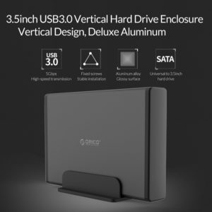 ORICO εξωτερική θήκη για 3.5" HDD 7688U3, USB3.0, 5Gbps, 12TB, μαύρη | Συνοδευτικά PC | elabstore.gr