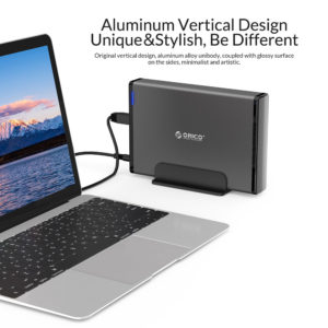 ORICO εξωτερική θήκη για 3.5" HDD 7688U3, USB3.0, 5Gbps, 12TB, μαύρη | Συνοδευτικά PC | elabstore.gr