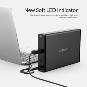 ORICO εξωτερική θήκη για 3.5" HDD 7688U3, USB3.0, 5Gbps, 12TB, μαύρη | eLabstore.gr