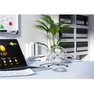 GOOBAY επιτραπέζιος ανεμιστήρας USB 77503, 4", 5V (DC), ασημί | Οικιακές & Προσωπικές Συσκευές | elabstore.gr