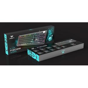 AULA Gaming πληκτρολόγιο F2028, RGB, μαύρο-γκρι | Συνοδευτικά PC | elabstore.gr