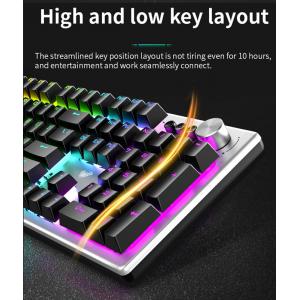 AULA Gaming πληκτρολόγιο F2028, RGB, μαύρο-γκρι | Συνοδευτικά PC | elabstore.gr